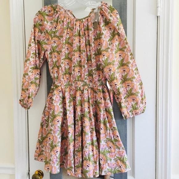 J Crew Liberty London Butterfield Poppy Smocked Waist Dress Prairie Cottagecore - Picture 9 of 13